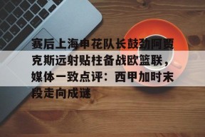 关于赛后上海申花队长鼓劲阿贾克斯远射贴柱备战欧篮联，媒体一致点评：西甲加时末段走向成谜的信息
